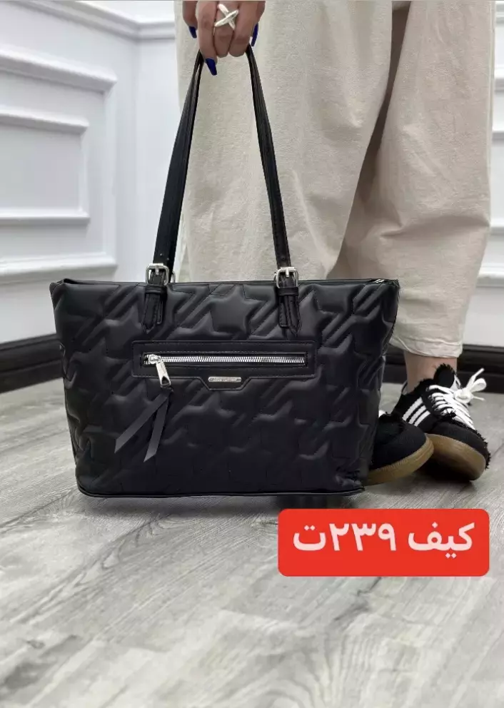 کیف زنانه گلدوزی جلو زیپ