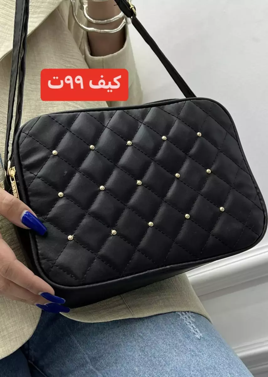 کیف زنانه نگینی طلایی