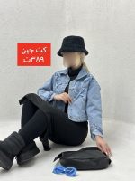 کت جین جیب کج پشت ضربدری - Image 6