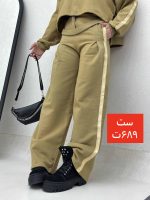 ست کراپ و شلوار خط دار کمرگت - Image 7