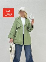 کت کمرکش پشت تکه دار - Image 7