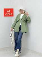 کت کمرکش پشت تکه دار - Image 3