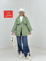 کت کمرکش پشت تکه دار - Image 12
