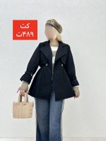کت کمرکش پشت تکه دار - Image 11