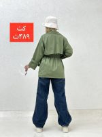 کت کمرکش پشت تکه دار - Image 9