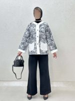 پالتو ترکیبی دو رنگ LiLi - Image 5