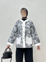پالتو ترکیبی دو رنگ LiLi - Image 11