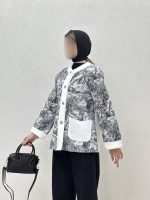 پالتو ترکیبی دو رنگ LiLi - Image 7