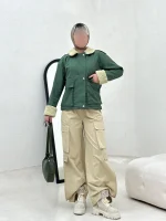 کاپشن یقه و آستین تدی B.e - Image 3