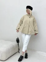 بارانی یقه دکمه دار Ani