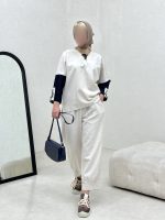 ست شومیز شلوار یقه بندی - Image 16