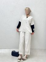ست شومیز شلوار یقه بندی - Image 7