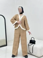 ست شومیز و شلوار یقه دلبری - Image 3
