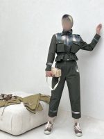 ست کت کراپ و شلوار چهارخونه - Image 9