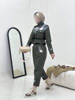 ست کت کراپ و شلوار چهارخونه - Image 12
