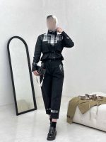 ست کت کراپ و شلوار چهارخونه - Image 11