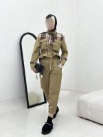 ست کت کراپ و شلوار چهارخونه - Image 10
