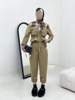 ست کت کراپ و شلوار چهارخونه - Image 13