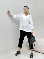 شومیز جلو دکمه sevill