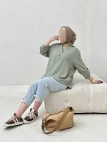 شومیز جلو دکمه sevill - Image 4
