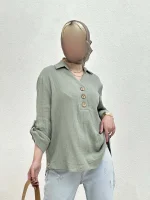 شومیز جلو دکمه sevill - Image 9