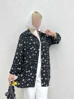 شومیز راه راه گلی - Image 3