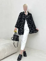شومیز راه راه گلی - Image 8