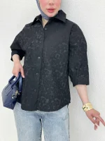 شومیز طرح برگ - Image 8
