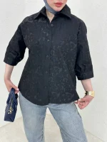 شومیز طرح برگ - Image 10