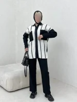 مانتو طرح گیپور جیب نما - Image 3