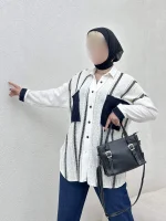 مانتو طرح گیپور جیب نما - Image 10