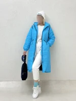 کاپشن بلند آستین زیپ - Image 21