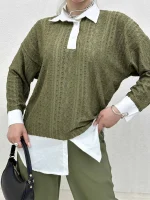 تونیک یقه دار دو دکمه - Image 8