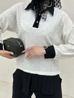 تونیک یقه دار دو دکمه - Image 2