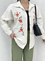 ست تونیک و شلوار گلدوزی - Image 5
