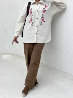 ست تونیک و شلوار گلدوزی - Image 19