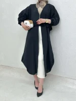 مانتو یقه بلند جلو ریش - Image 6