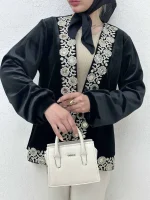 کت مخمل سوزن دوزی گلبرگ - Image 3