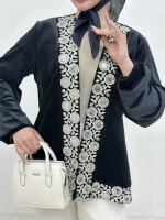 کت مخمل سوزن دوزی گلبرگ - Image 8