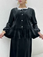کت مخمل یقه گیپور - Image 3