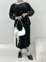 کت مخمل یقه گیپور - Image 12