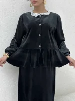 کت مخمل یقه گیپور - Image 5