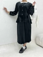 کت مخمل یقه گیپور - Image 7