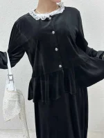 کت مخمل یقه گیپور - Image 11