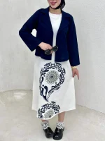 ست کت و سارافون یقه انگلیسی - Image 3
