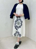 ست کت و سارافون یقه انگلیسی - Image 11