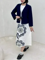 ست کت و سارافون یقه انگلیسی - Image 2