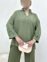 شومیز تک دکمه - Image 7