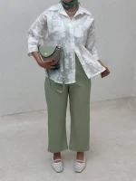 شومیز تک جیب شکوفه - Image 7