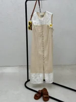 پیراهن حلقه ای جلو دکمه - Image 5